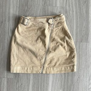 Urban Outfitters Harmony Corduroy Diagonal Zip-Front Skirt